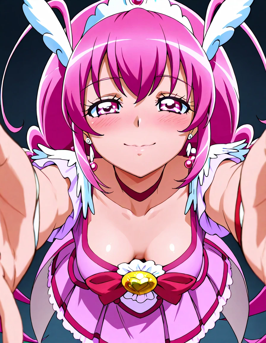 (Highest quality, Soft lighting, Watching the audience, alone, smile, whole body,(Browsing Caution),(orgasm: 1.5), (Sexy Body), (Big Breasts: 1.5,),((Naughty Precure Costume)),(((girl:1.5))),(14 years old),((Double Peace)), (front:1.5),(Young Ver.),(squat),((Not wearing)),((Showing off his dick)),(((smile))),((Extremely thick uncut penis:1.5/Beautiful big)),((Oversized, sagging testicles:1.5)),(Official Art:1.5),(Official Art),((Pink Knee Socks)),(((I can see your dick))),((A penis with protruding veins)),Cure Whip(Cure Whip)(キラキラ☆プリキュアアラモード)(KIRAKIRA ☆ PRECURE A LA MODE),((Twin tails:1.3)),(Pink Hair),