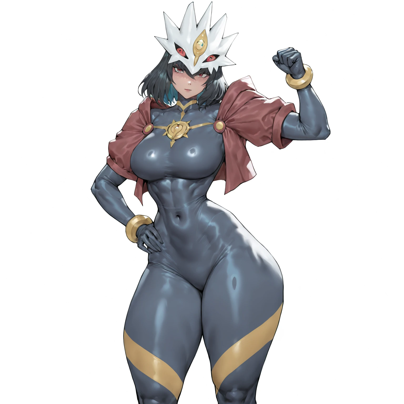 sethstf ,yin yang ,neon trim ,halo ,hair rings, full body, huge breast curvy smile