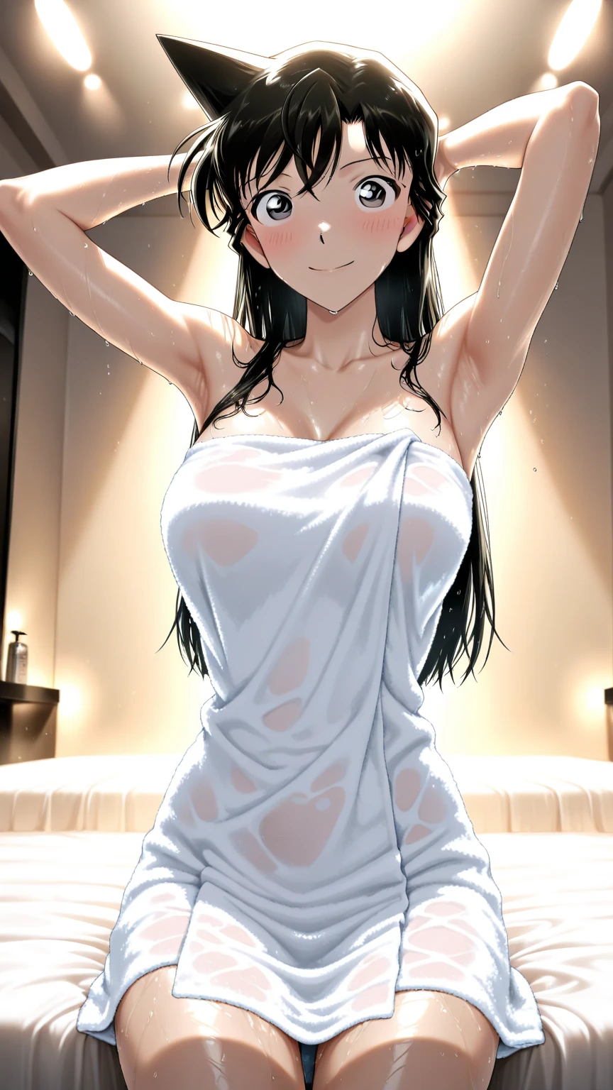 (((masterpiece))),fuyumi itadori, Anime girl characters, 1girl, solo, looking at viewer, medium hair, cleavage, closed mouth, collarbone,Naked, tall girl, horny, big ass, beautiful face,Charming,  anime visual of a cute girl, screenshot from the anime film, & her expression is solemn, ahegao face, in the anime film, in an anime, anime visual of a young woman, she has a cute expressive face, still from anime, perfect breasts, she is tall, All bodies visible, ahegao face, the face is ahegao, she is horny, A perverted face, she so perverted, she smile so perverted, hd picture, 4k quality, details of the face is so good, bigger breasts,