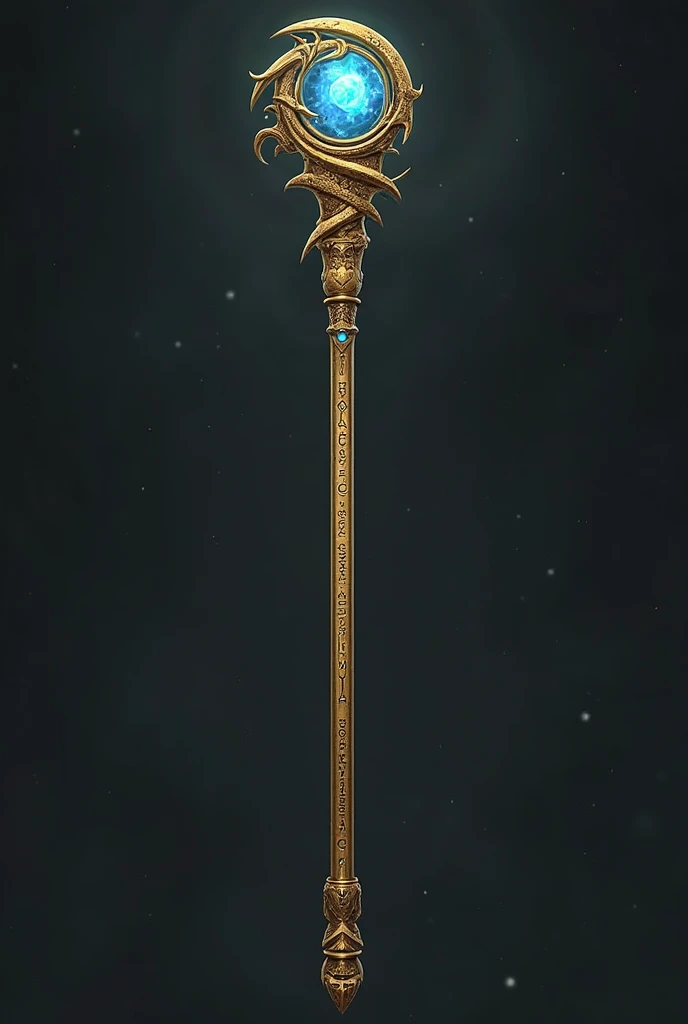 Long magic wand with a compass theme