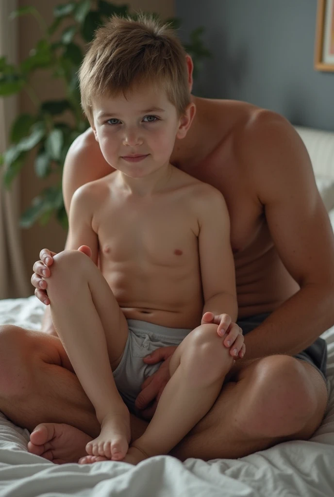 Naked boy with completely naked penis having sex with older brother