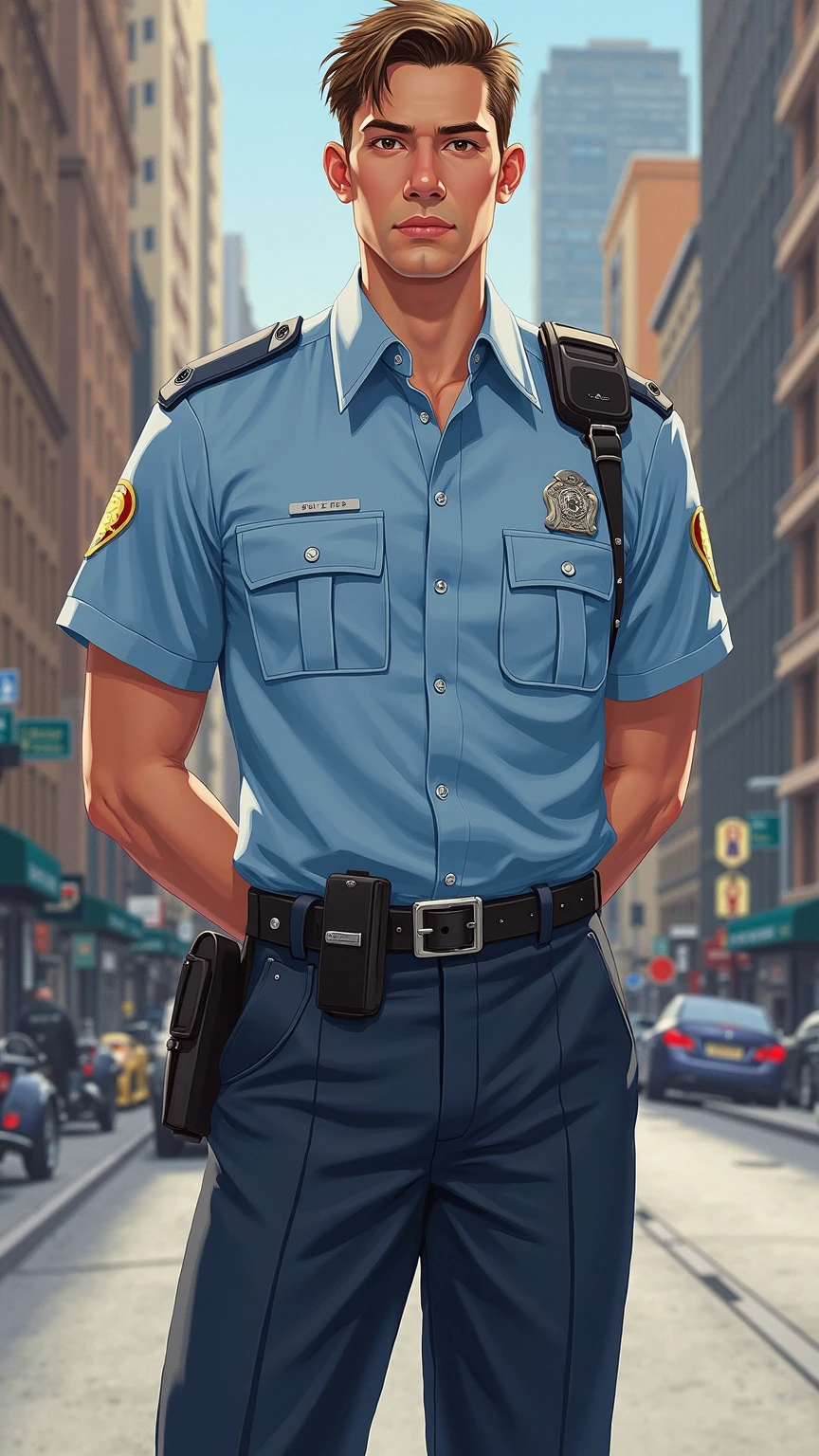 Character Prompt: Meet Detective Morgan Steele, a 45-year-old police officer with black short hair and a distinctive black jacket. He's a seasoned investigator who doesn't let the pouring rain deter him from riding his trusty bike down a winding forest road at night, chasing down mysteries that lurk in the darkness. With a flashlight in one hand and a determined look in his eye, Detective Steele is always ready to uncover the truth, no matter how hidden it may be.