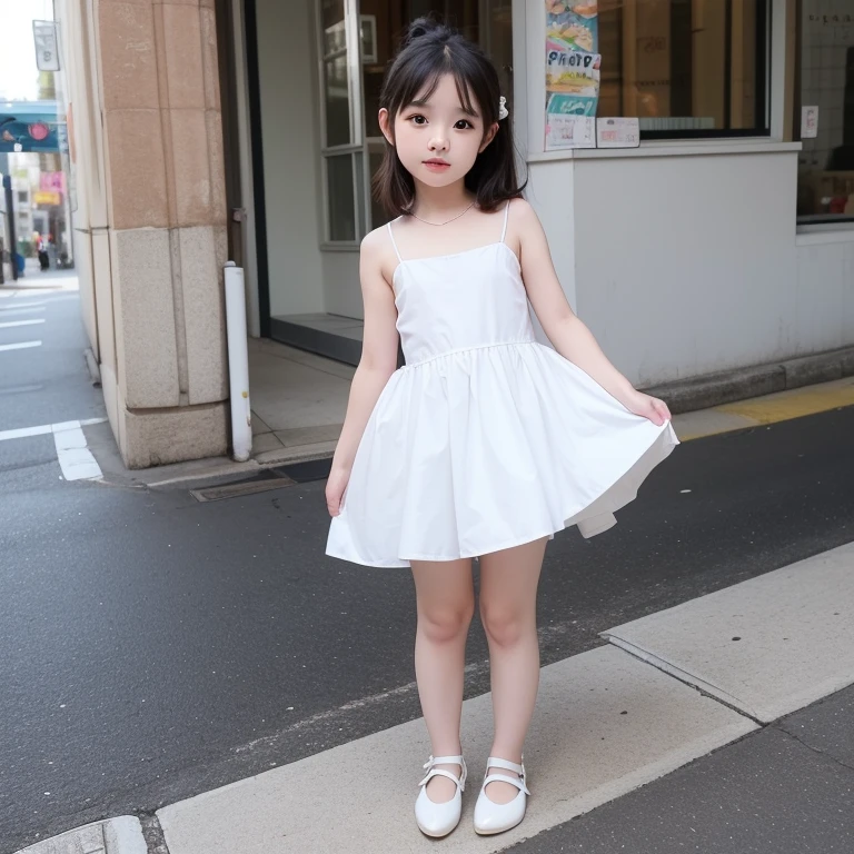 maximalist,little girl on the street,White hair,pale-skinned,Sun bath,cleanness,� ,ellegance,Mono Color,peaceful,pure,Miniature feeling,The soft,peaceful,Contemporary,Subtle,whitewash,Animate,2-dimensional,Flowers