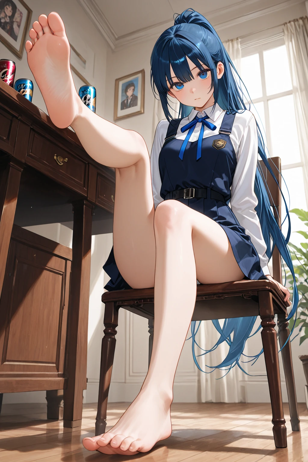8k, ((masterpiece, ultra-detailed, intricate details, medium quality, illustration)),1girl, aqua_konosuba,solo, highres, looking at viewer, blue hair, long hair, blue eyes, waves rolling, smiling, wearing t-shirt, wearing long white socks, wearing short skirt, street, cherry tree, falling petals, playing the piano, sunlight shining through, solar system, feminine, empowered, beautiful, detailed, wide shot,