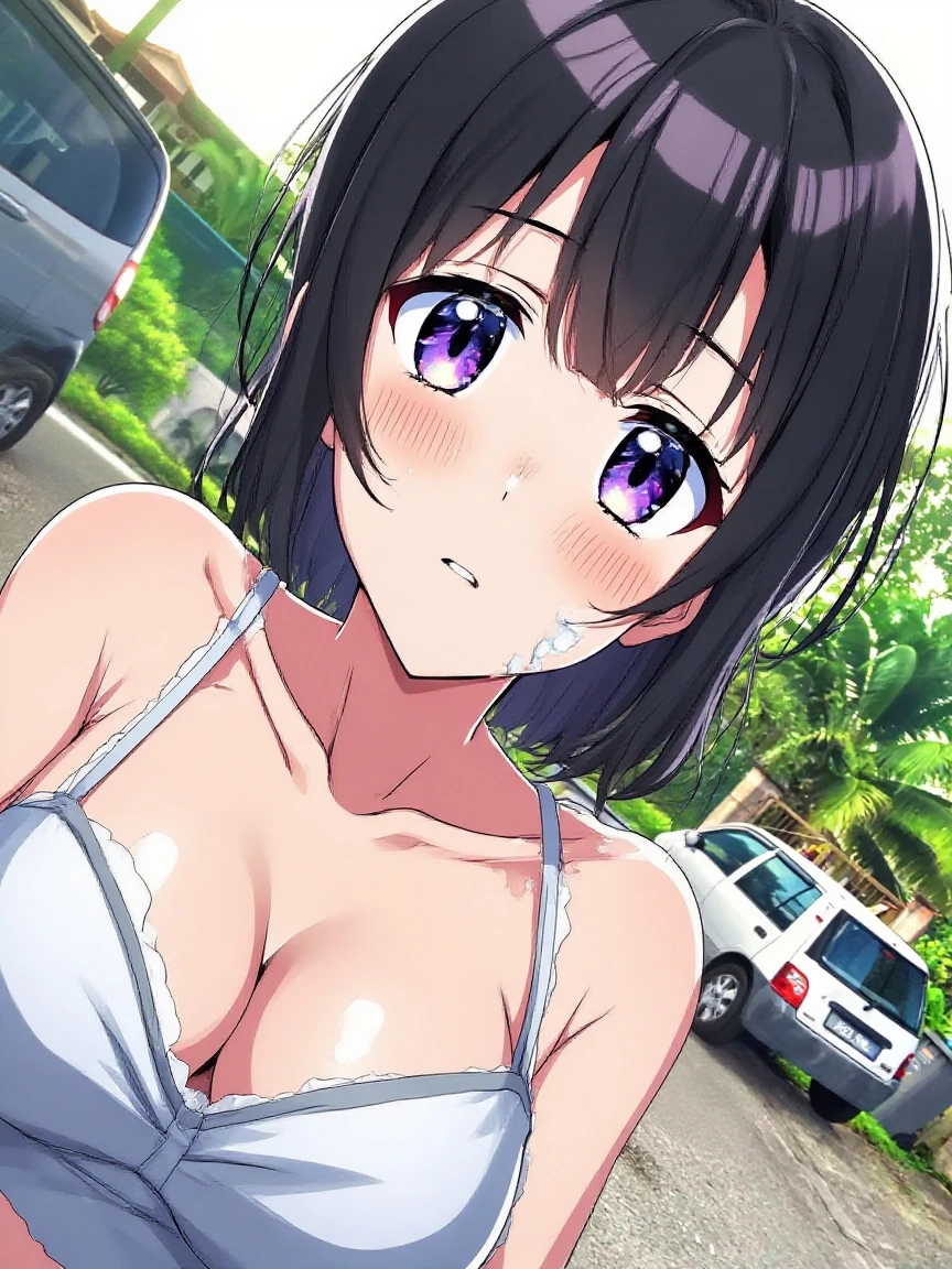 (((masterpiece))),fuyumi itadori, Anime girl characters, 1girl, solo, looking at viewer, medium hair, cleavage, closed mouth, collarbone,Naked, tall girl, horny, big ass, beautiful face,Charming, anime visual of a cute girl, screenshot from the anime film, & her expression is solemn, ahegao face, in the anime film, in an anime, anime visual of a young woman, she has a cute expressive face, still from anime, perfect breasts, she is tall, All bodies visible, ahegao face, the face is ahegao, she is horny, A perverted face, she so perverted, she smile so perverted, hd picture, 4k quality, details of the face is so good, bigger breasts,