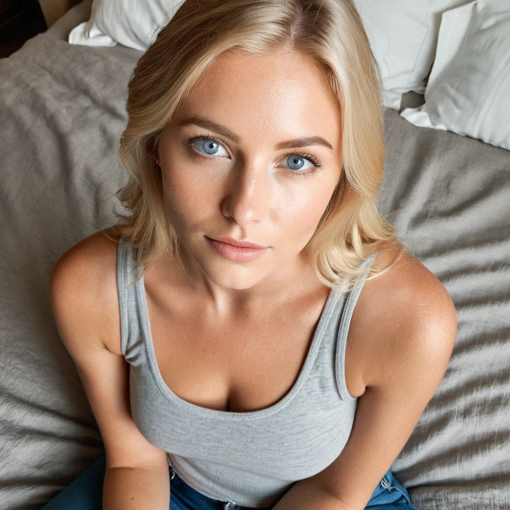 (masterpiece, photorealistic:1.4, extremely intricate:1.6), (photon mapping, radiosity, physically based rendering, ultra resolution, hyper-realistic, photorealistic:1.4, hyper-realistic, 8K, rtx), ((twenty years old [athlete:supermodel:0.5], (teenage girl, (((strong cheekbones)), humid, glisten, ((closeup portrait)m white polyester nurse jacket, white labcoat, unbuttoned, open)), long straight [bright blonde hair:pink hair:0.8], [medium breasts:large breasts:0.5], [clear eyes:blue eyes:0.3]), blue latex gloves), red cross) Fantasy, BREAK, (((bedroom, bed, dim, shadows, smirking, from below, leaning forward)))