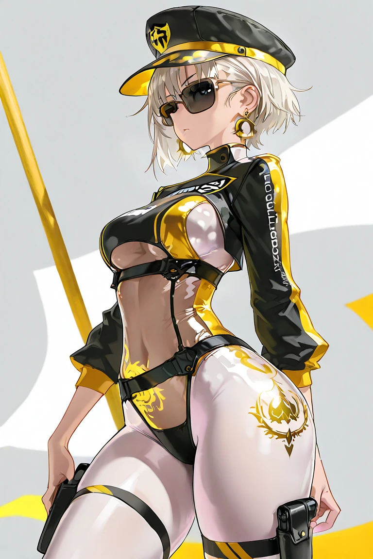 (Photorealistic:1.8, Highest quality:1.8,8K masterpiece:1.8、Super detailed、Ultra-high resolution、Detailed Background)、((Flat Color))、((colorful))、Multicolored lighting、((浮かぶcolorfulな水))、Blue background、
Bound Queen、Squat with your legs apart、Angle from behind、Random Pause、(Tanned brown skin、Golden chains on body、Golden chain collar、handcuffs)、Random Sexy Poses、Turn around、
(Medium Hair、Vermilion, silver and gold hair、hair ornaments、choker)、(Bunny Suit、choker、Knee-high stockings、garter belt、Wedgie Panties）、Beautiful hip line、TWICE&#39;s Tzuyu&#39; on pause、Beautiful blue eyes、(A rich expression、smile）