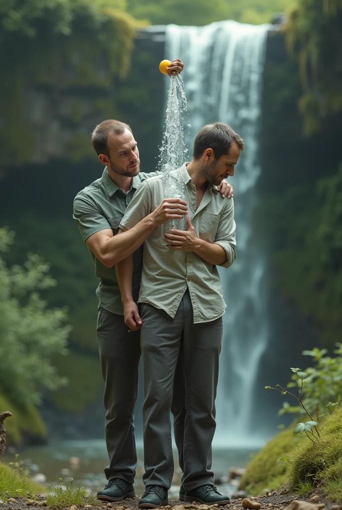 Add very skinny  gay teen, kissing on the mouth with tongue, hugging him and fondling him.