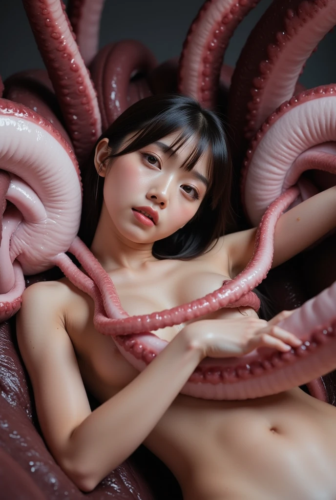 ((((((Tentacles penetrate the clitoris hole))))))、((Highest quality))、 ((masterpiece))、(((Realistic:1.4)))、(((Highly detailed face)))、(((Ultimate Cute Girl)))、(((((Spread your legs and raise them)))))、((((Many tears shed))))、(((Black hair ponytail)))、(((Clear double eyelids)))、(((Extremely big eyes)))、(((The ultimate tall and beautiful nose)))、((Thin eyebrows))、((Shiny little lips))、((((A plump, wet and lustrous body))))、((((15 years old))))、(((Arch your back a lot)))、((((((The whole body is wet with a lot of sperm))))))、((((Thick tentacles dig into my thighs))))、(((((Numerous tentacles wrap around both arms)))))、((((Thick tentacles wrapped around my waist))))、((((Ultimate Big Breasts))))、(((Spread your arms and raise your arms up)))、((((Inside the cave))))、(((In the pond)))、((((Ultimate Big Breasts))))、(((Very small erect nipples)))、(((Tentacles and hair are separate々)))、(((Perfect hands)))、(((I'm so embarrassed I turn red all over)))、((((Hair and tentacles do not fuse together))))、((((((The whole body is wet with a lot of sperm))))))、((((The biggest yawn ever))))、(((((Sleep on your back)))))、((((Wet sailor uniform comes off))))、((((With eyes turned up))))、(((Sticking out your tongue)))、((((Shed a lot of tears))))、((((Extremely deep frown))))、((((Extremely painful expression))))、((((((Tentacles penetrate the clitoris hole))))))、((((A large amount of sperm overflows from the clitoris))))、(((((Beautifully shaped clitoris)))))