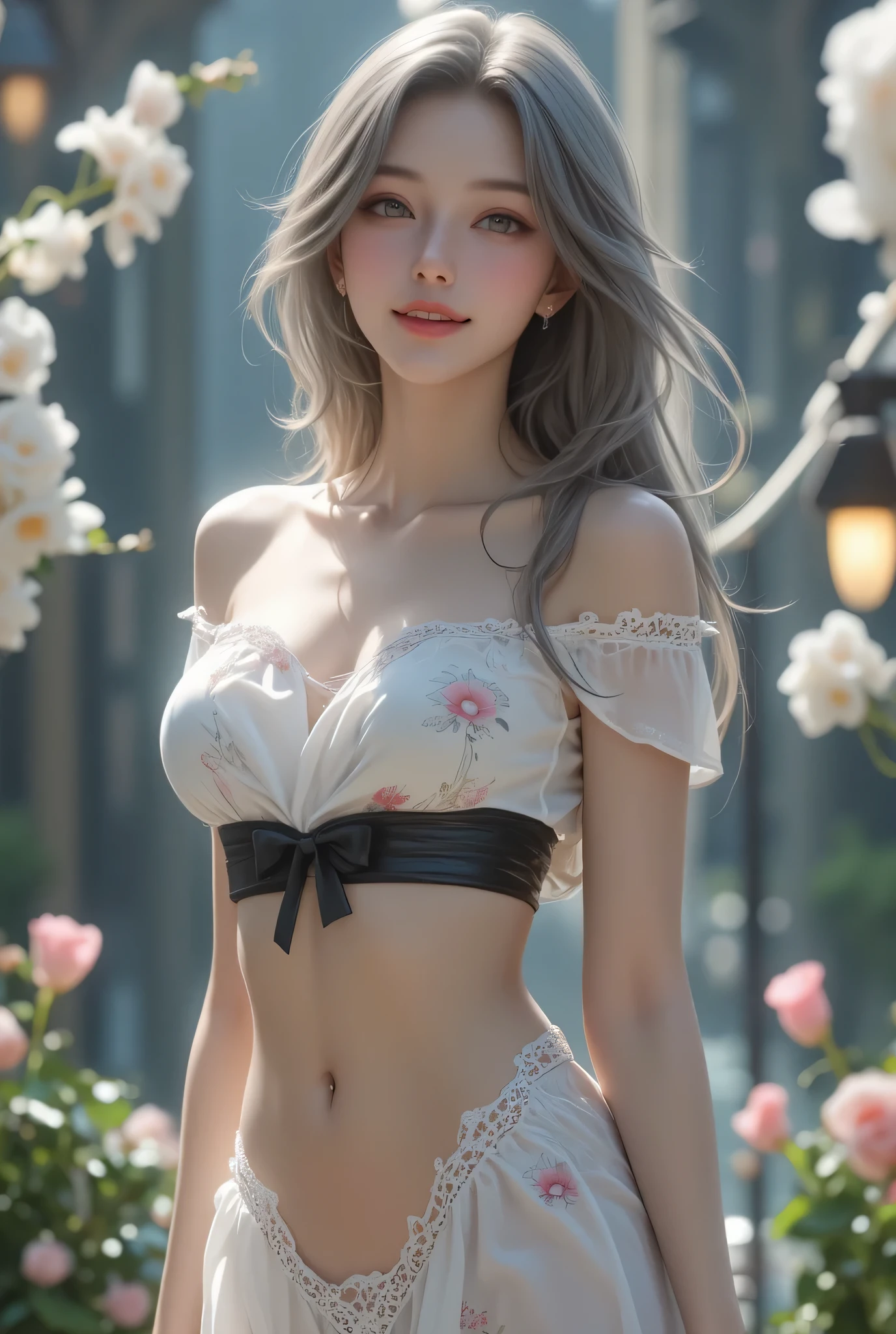 The tooltip for a given topic is as follows: "Girl with a European face, Aryan face, Violet, 1girl, (Solo focus), (view the viewer), Blue eyes, Blonde hair, (Best Quality, 4k, 8K, hight resolution, Masterpiece:1.2) Ultra-detailed features, including realistic, Photorealistic eyes and face. The image shows a medium (Insert Material) that resembles an illustration, oil painting, or 3D rendering. Girl in garden with bright flowers and sharp focus, soft studio lighting. The overall atmosphere is calm and serene, with a touch of unearthly beauty. The color scheme is dominated by shades of black, Creating a dreamy and surreal aesthetic.", Medium chest, slender body, unparalleled beauty sexy and very beautiful face, Sexy see-through clothes with open chest and visible bra, Detailed and delicate see-through bra and panties,