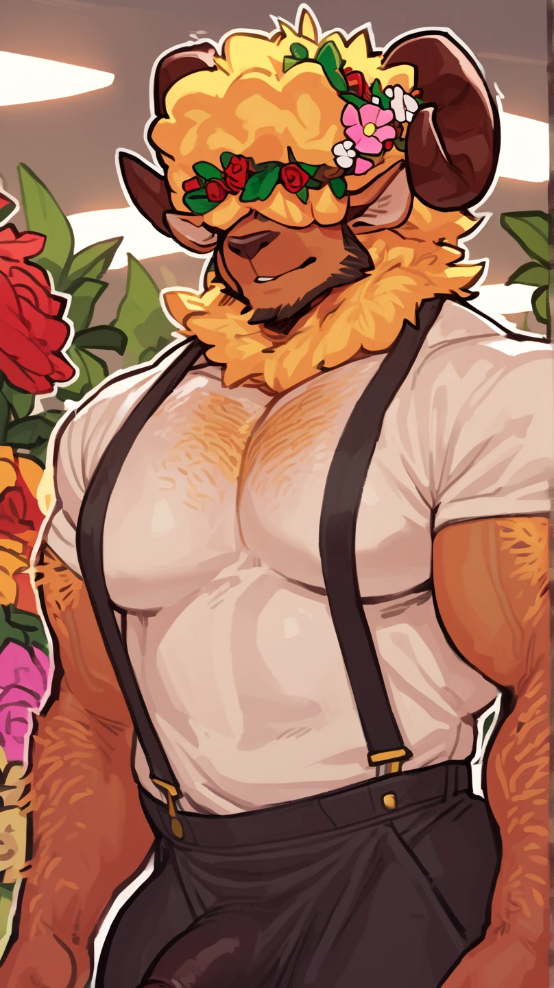 One person、(((A bear man wearing a revealing, pale pink lace lingerie.)))、(middle aged)、Stubble、Brown body、obesity、Scars all over the body、masterpiece、Highest quality、Lace fabric bra、Lace knee-high socks、garter belt、Fairy tale、ribbon、Nightclub