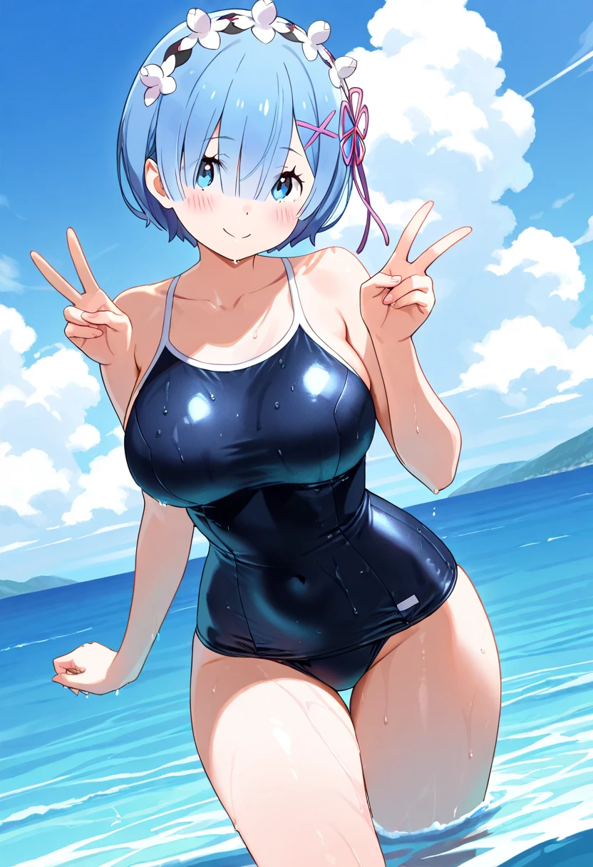 poor, short hair, x Hair accessories, Hair Ribbon, Hair on one eye, Large Breasts, Cleavage, (Low length:1.1),Cowboy Shot,(Wet Skin:1.3),
break 
(software), Please place your hand on your chest, head tilt
break
little smile, Happy, (blush), (shut up.)
break 
official art, masterpiece, Highest quality, Highest Resolution, 8k, Most detailed, perfect anatomy
break
Wild West, Western Towns, Dust, Night Sky, Highly detailed CG Unity 16K, Very beautiful 16K CG wallpaper,(highleg swimsuit:1.2),(High leg cut:1.4)