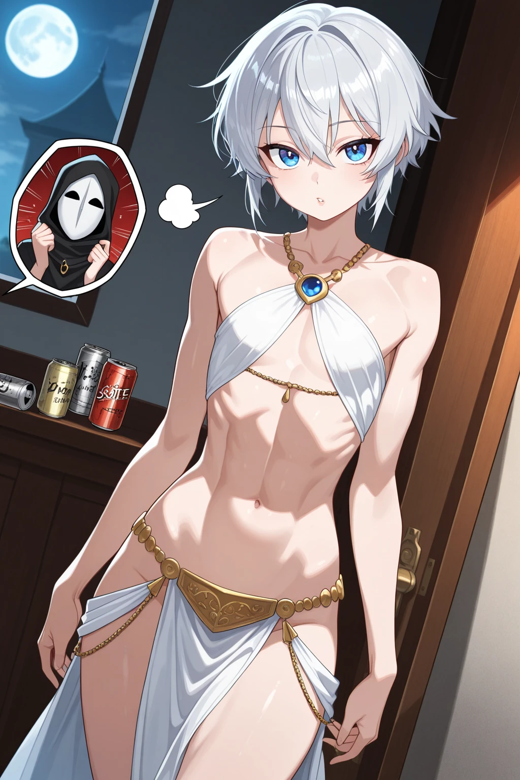 High resolution,high resolution,Twin girls,(Brown skin,Dark Skin,Braiding,White Hair,Short Hair,),(White skin,Blonde,)Blue Eyes,Pure,,boyish,slender,Dancer,Mansion,Stall,chandelier,Young,,Flat Chest,Wet with sweat,
