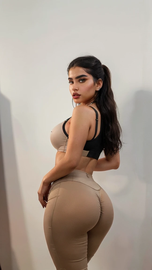 (obra maestra), (Calidad superior), (Super detallado), (ILLUSTRATION), (Very detallado), (perfect anatomy), (Super detallado Skin), (detallado), (Beautifully detallado), 1 chica, solo, sacar: ((((enorme culo gigantesco, mangas de tatuajes y piercings)))) cabello multicolor muy largo, top corto sin mangas y braguita micro tanga de encaje, flaco, delgado y grueso, small waist, 8K, hd, (accentuated and elevated curvy booty, sexy seductora cachonda pose cachonda), fondo de dormitorio lujoso 