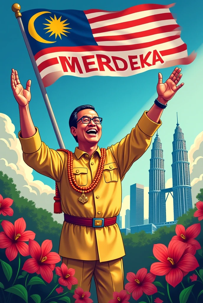 Malaysia Merdeka poster idea for competition. Color pencil