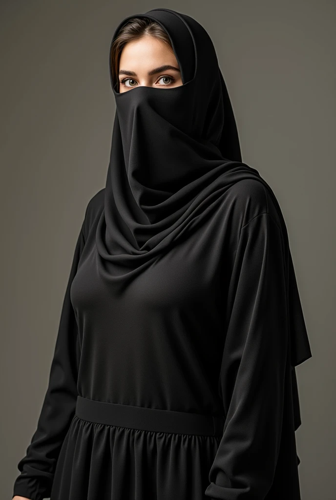 52 years Old, Hijab Indonesian mature woman, Large : 96.9, Niqab, Tight Burqa, , Breast about To burst out, at Office, Dark light, at Nighttime