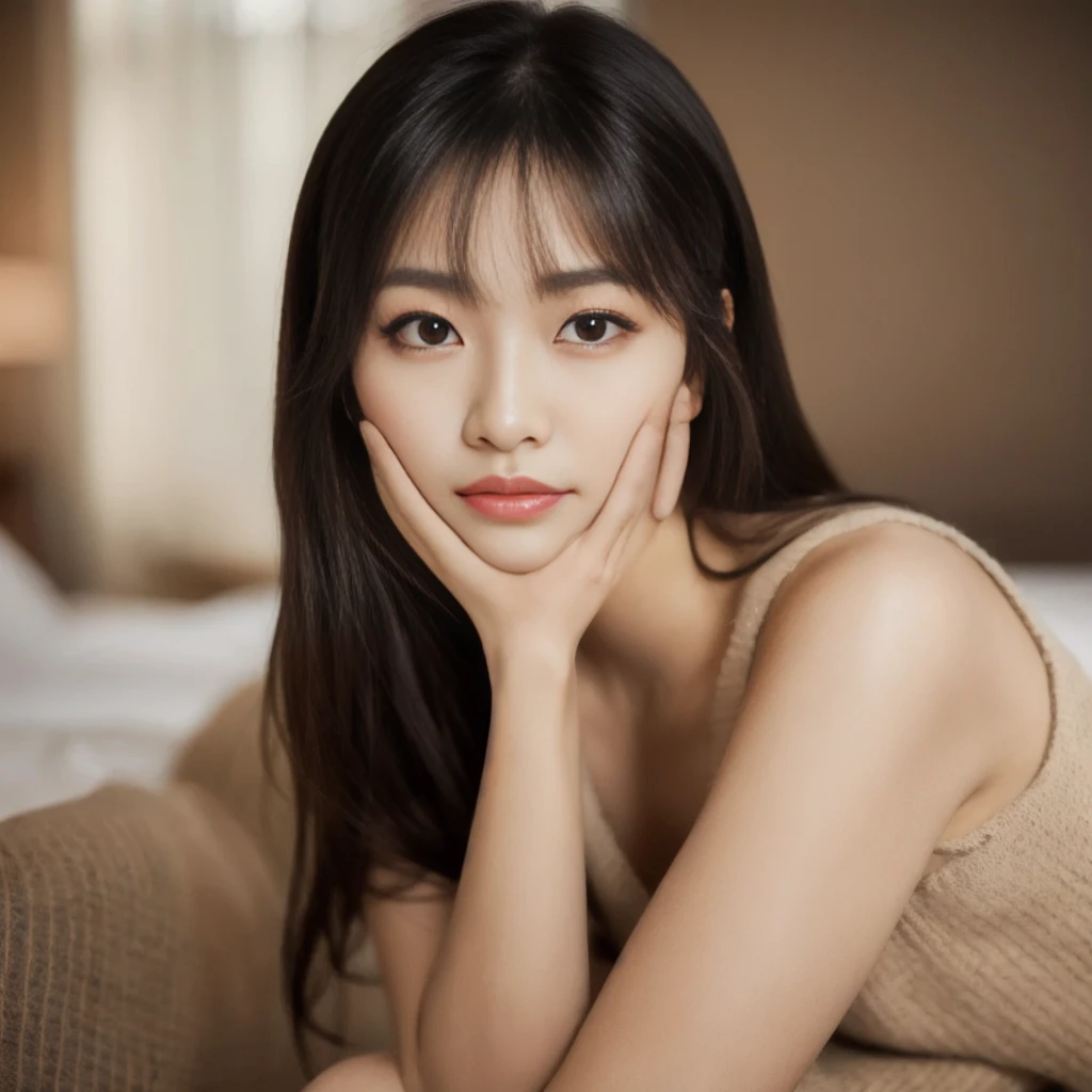 Korean, Beauty, K-POP, long hair, Portrait, Whitening, actress, model, Idol, solo, High delicate, high resolution, smile, teeth