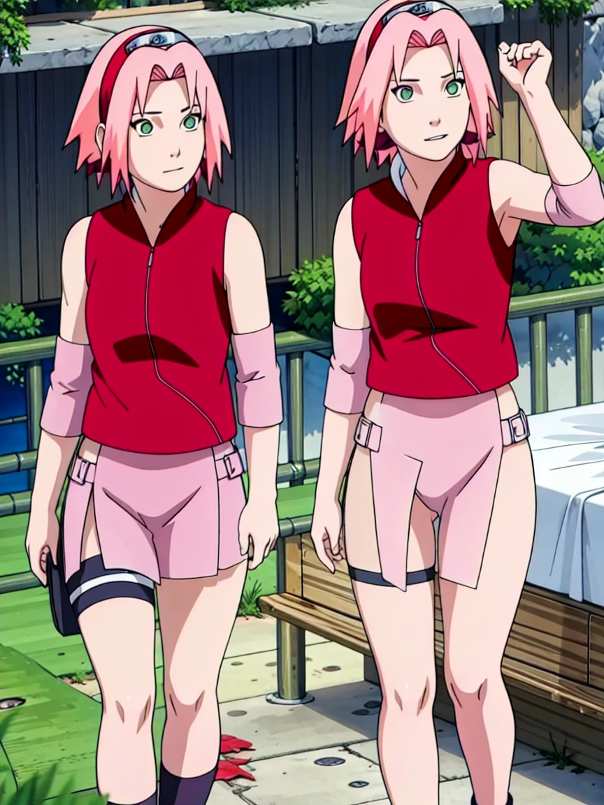 Sakura Haruno nude,wide hips,abdomen,sexy ,Show your armpits,jump,On the tree,IPST, naked,Torn shirt,full body,sleep, In the forest,open shirt,nipple