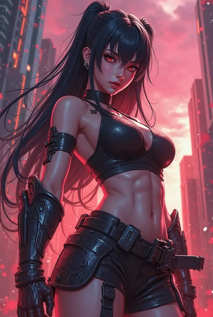 (Hyperrealistic: 1.3), athletic European goth woman, white woman, full body, (biomechanical:1.3), cables, implants, wet exposed skin, exposed abs, masterpiece, (dark: 1.3), darkness, low light, night, cinematic lighting, fil noir, highest quality, sexy woman, (hight teck cyborg:1.2), (enormous perky detailed breasts), feminine, symmetrical, highly detailed, gigapixel, fit, (sharp body), detailed body, on focus, gorgeous face, (black eye makeup), (black lipstick), tattoos, (black hair in dreadlocks), (Simon Bisley), (2000 a.d.), (ABC warriors), (Joe pineapples), ridged, grim, grimdark.