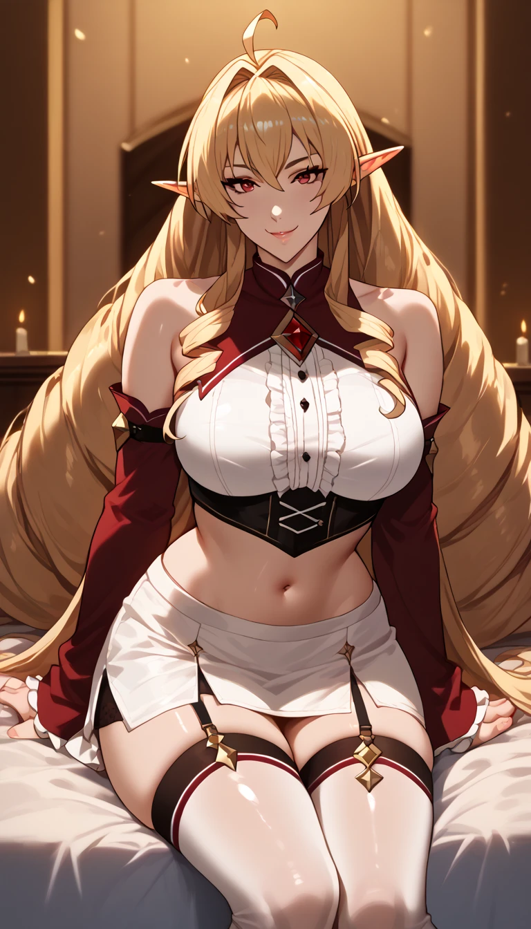  ((Master quality, 8K, masterpiece:1.3, ultra-detailed, high resolution, RAW Photos, detailed , blurry, Actual, ((hyper realistic)), photo, HDR)), BREAK, Anatomically perfect, perfect hands, perfect legs, perfect feet, detailed eyes, BREAK, , kissshotms, absolutely long blondehair, yellow eyes, Pointy Ears, fang, One woman alone, BREAK, beautiful face, beautiful detailed eyes, (((sitting School Chair, ,  crossed legs, , ))), , ( Round and Stacked Breasts,  ), Cleavage, curvy, (((, upper teeth ))), Sweat-soaked skin, BREAK, wearing(  (()), red dress, pantyhose, long skirt, dress skirt, , Loincloth  fundoshi,, Wet:1.5, ), ,  Graffiti art, BREAK, ( Random Angle, full-body, ), dynamic angle, , background(Realistic , cinematic lighting, depth of field, outdoor, Abandoned Building, messy Tattered room, too many School Chairs, School desks, A flirty atmosphere, night,  Red full moon, light particles)