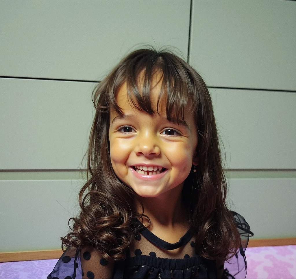 there's one standing in the kitchen, cute young girl, she has a cute face, Four years old, cute , sweet and innocent, slight cute smile, she is smiling and excited, taken with sony alpha 9, looking very silly, young and cute girl, showing her face, in the bathroom, in an elevator, the bathroom is bright