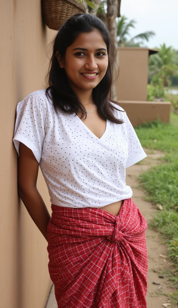 arafed woman laughing, white buttoned tucked in shirt and black pants, photo of a woman, mid shot portrait, candid picture, 7 0 mm portrait, photo of young woman, 60mm portrait, candid portrait photo, wearing bihu dress mekhela sador, portait image, candid portrait, taken with canon eos 5 d mark iv
