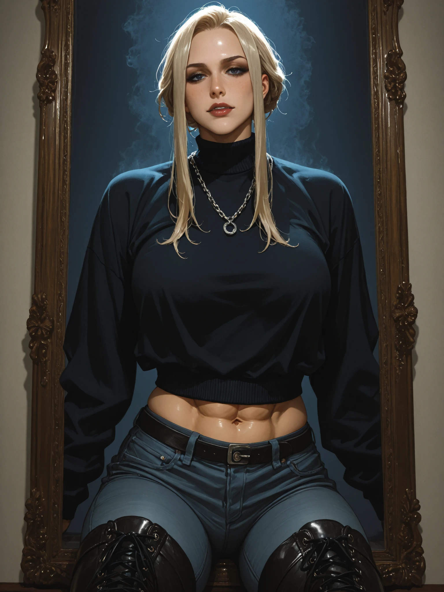 Lucifer with long blonde hair