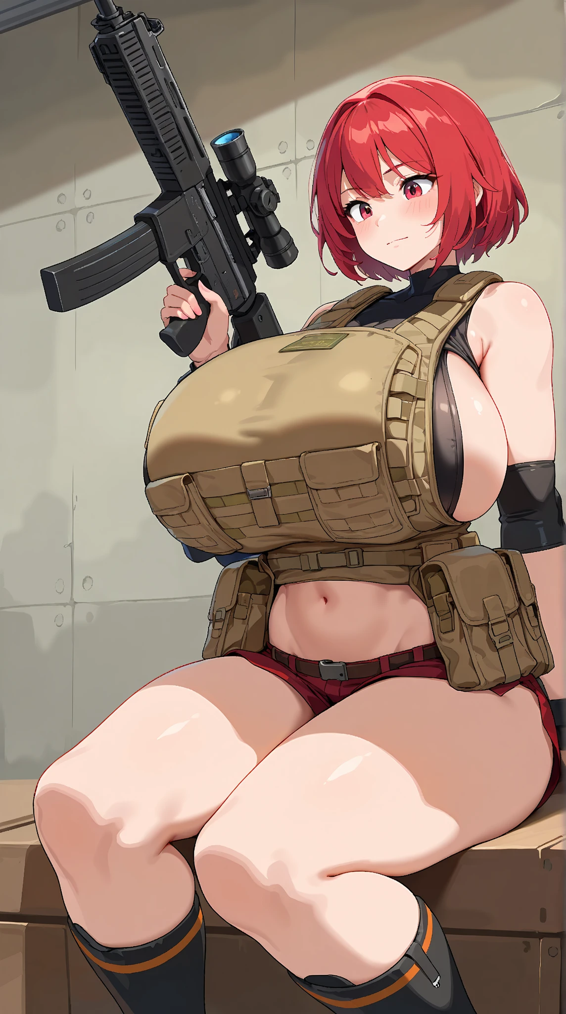 (((1 girl naked))),((The Old Wanderer's Clothes)) , (((8K,2 thousand.))),(tmasterpiece))), (((beste-Qualit))), (Ultra-detailed) ,(((highly detailed CG illustration) )), ((Extraordinarily gentle and beautiful face)),a 1girl,( ConceptArt) , , (tmasterpiece:1.2), (beste-Qualit:1.3),(((CHARACTERS OF THE POST-APOCALYPTIC WORLD OF THE WASTELAND))), ((( Post-apocalyptic wasteland))), ((( Extremely embarrassed face))),, ((((Very red deflated face)))), (((hides large breasts))), (((( emotion: Eyes closed))),((((The eyes are drawn in the style of manga)))),(, ((big breastes)), ((red hair and eyes in the style of manga))((detailed crotch close-up)), ((((confusion)))), (((The illusion of a comic book))), (((Comic Book Storyboard))) , (((naked ass)))