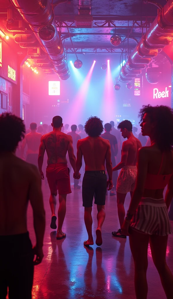 Boys in sexy boxers at a party