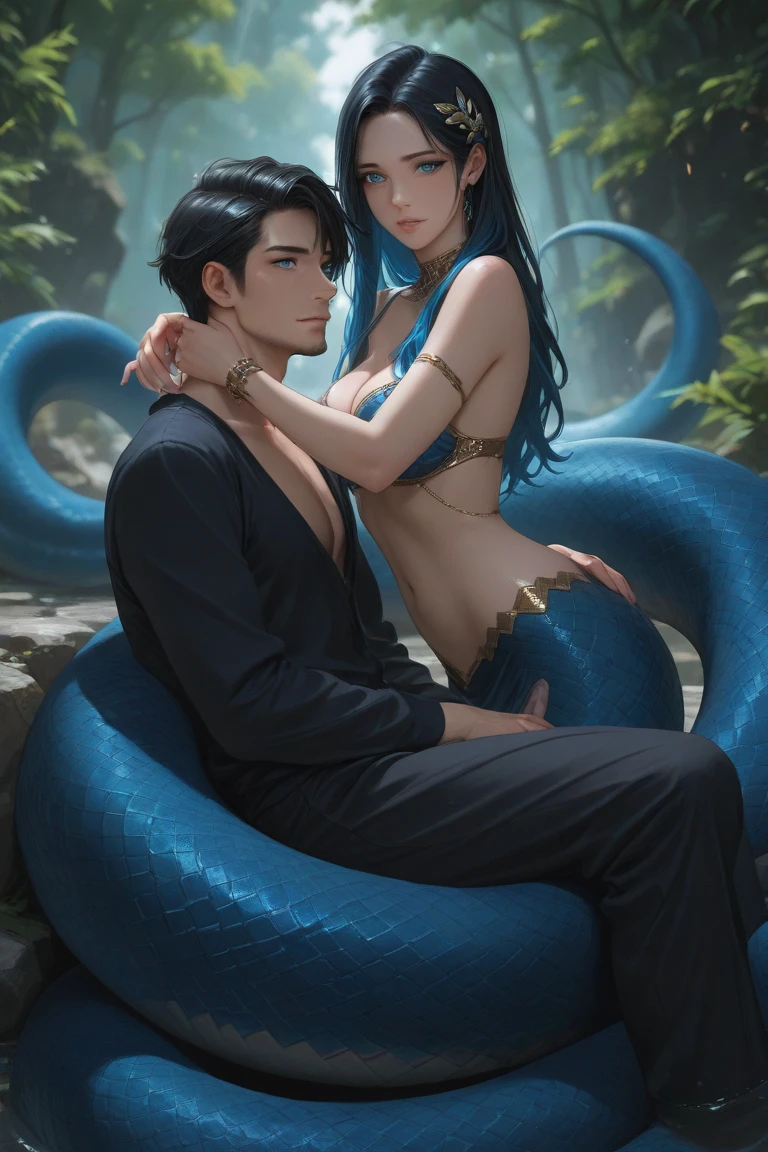 Best Quality, Masterpiece, Ultra High Resolution, (Realism: 1.4), (Colorful Small Fish: 1.3), (Mermaid: 1.2), (Solo: 1.3), Full Body, Magic, Intricate Details, Dynamic Light, (Dramatic angle: 1.2), (Dynamic Pose: 1.3), Depth of Field, ((A Painting of a Woman Standing in the Water Next to a Man with a Dragon on It))), Edmond Aman-Jean, Symbolist, A Painting, Neo-Romanticism, (Fishtail), --auto --s2