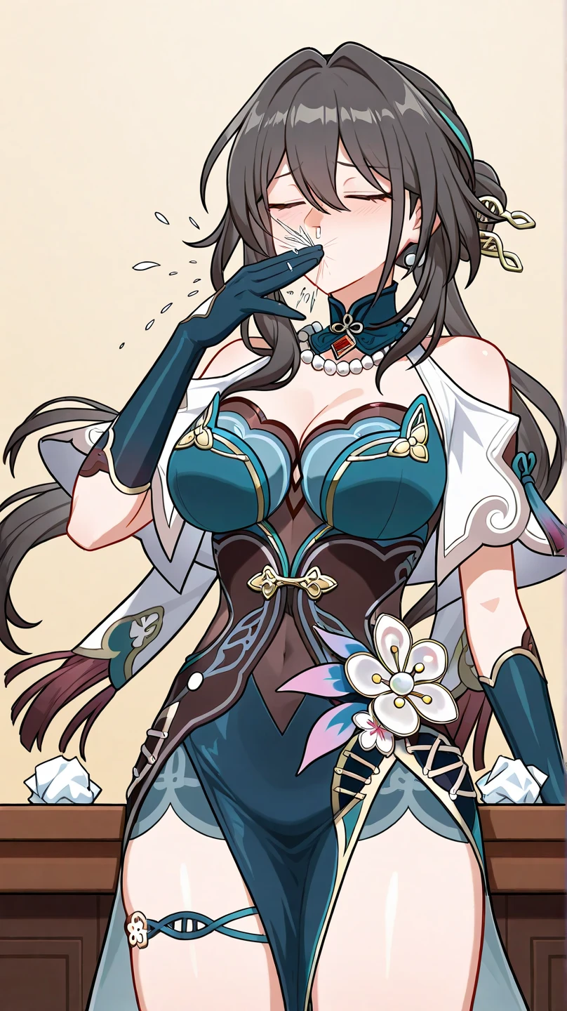 nsfw, (ultra detailed Luxurious dress:1.4, light-purple tube top dress:1.3, open tight mini dress:1.3), (drop_shape tits drooping down), (ultra detailed Kyoto animation style:1.5), 8K, masterpiece, Top Quality, highres, anime, (30yo maid detailed open stance arched back from below pov:1.3, beach:1.3), (radiant skin:1.5), break, (spoken-heart:1.3, in heat:1.4, fucked silly orgasm:1.4), (slave choker), best proportion, perfect anatomy:1.5, (black hair, straight-longhair), (extremely detailed green eyes, detailed very sleepy eyes:1.3),