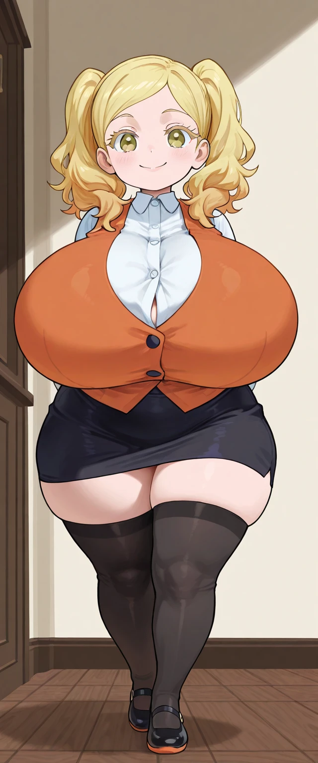 Masterpiece, hi res, absurdres, Best Quality, 4K, detailed, HD, {{Artist:NTRman}},by NTRman, Mature Female, Mature face,green eyes, prominent lips, Big lips, red lipstick, milf, age 40, short red hair,camisole,huge breasts, saggy breasts,thick, skirt, pantyhose, fisnet stockings,blushing, opening door, tattoos, jewerly