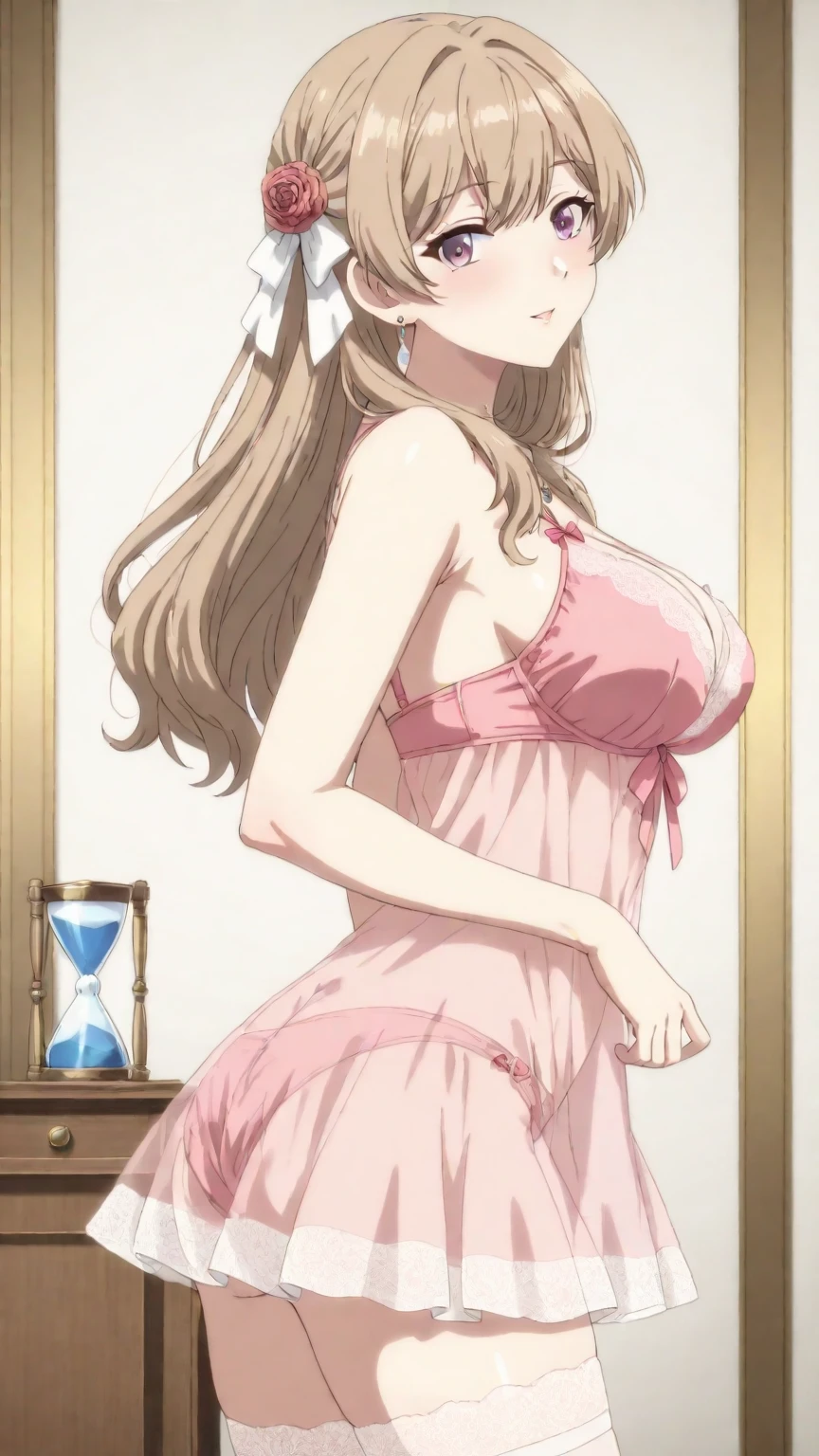 (((Best quality))), ((Ultra-detailed)), ((illustration)), ((Disheveled hair)), ((frilld)), (1 girl), (Solo),on cheongsam,The body faces the viewer,full bodyesbian,Sat down,