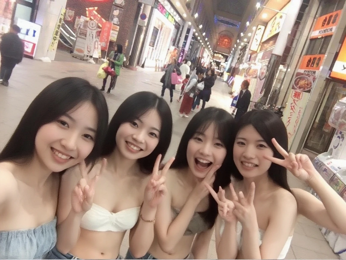 Three attractive women、All three naked、fullnude、Beautiful shopping street with night view、large boob、A smile、masterpiece、top-quality、vaginal、Hidden areas exposed、Insertion of foreign objects into hidden parts、fullnude、large amount of sperm、cum shots、