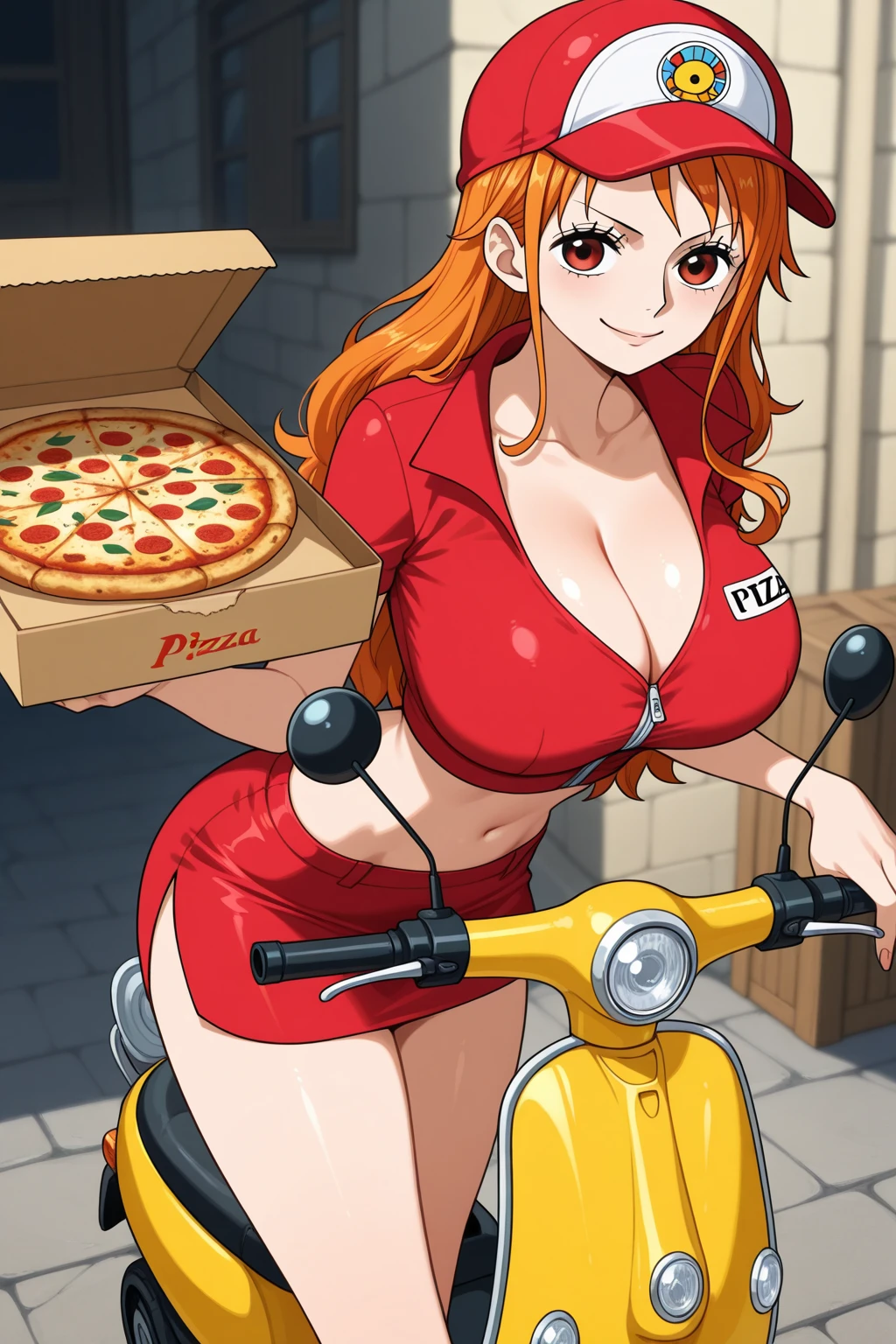 Masterpiece, Pauline, red dress, mario castle ball room, busty, thicc, brunette, cleavage, golden bracelet, golden earrings , (donkey kong arcade:1.4) in the background, game room,blue eyes