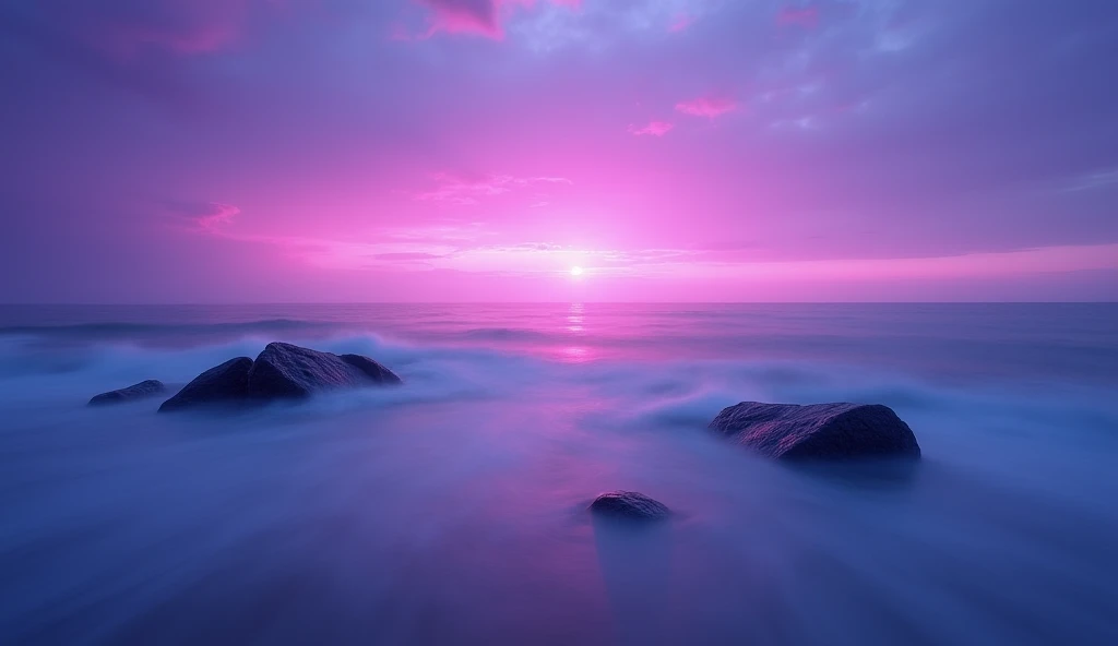 pink skies，Soft pink clouds，The blue waves sparkle，Sparkling，Red rose on pink sea，fanciful，diamond，tiara crown，kosmos，gentlesoftlighting，