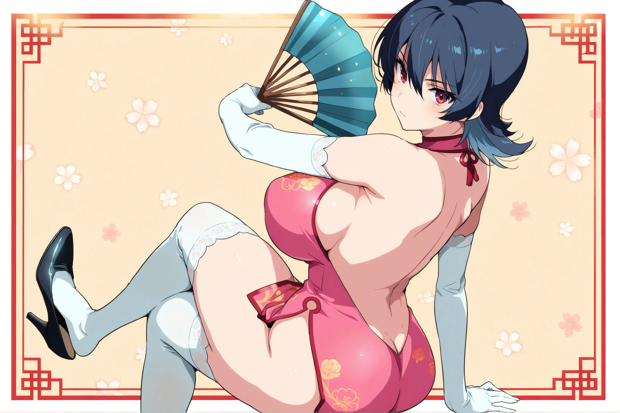 anime girl with horns and red glowing eyes, seductive look, oppai, red kimono with flower pattern, large breasts, succubus, anime moe artstyle, white background, only character, red long hair
woman, EdobSuccubus, EdobSuccubusRed,
full body shot, lying on its side towards the viewer, looking at viewer,
ultra detailed, perfect eyes, perfect hair, perfect body, perfect body parts, perfect fingers, perfect hands, perfect face, perfect lips, detailed coloring