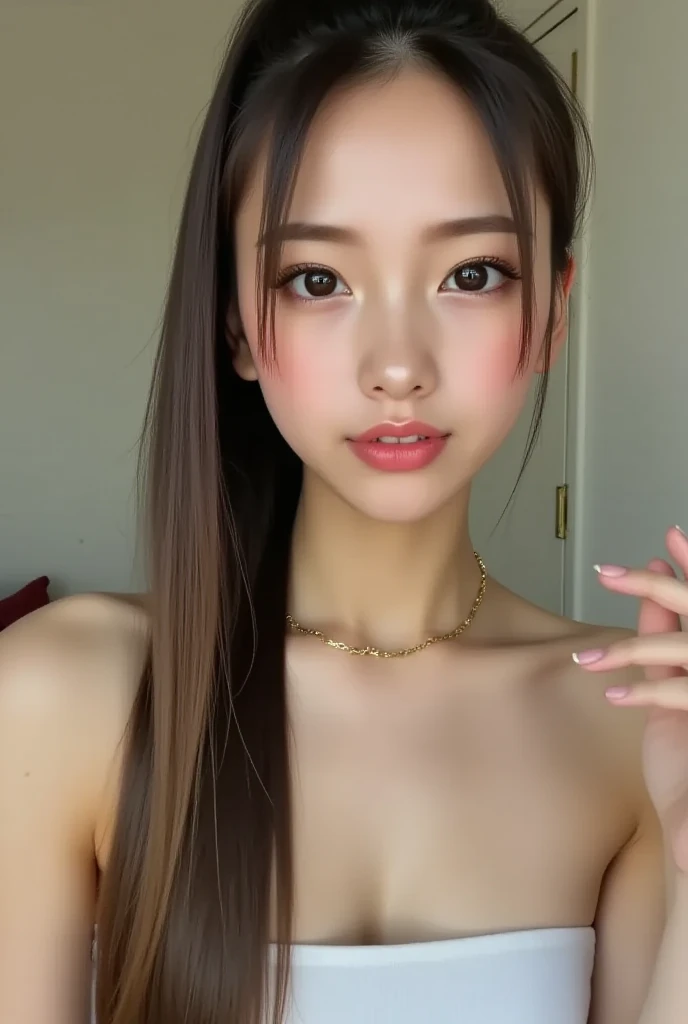 (photo: 1.3) af (realism: 1.3), (((white t-shirt))), super high resolution, (realism: 1.4), 1 girl, female avatar, soft light, black hair, smile, Facial focus, (( (white T-shirt))), cheerful, smiling, (short hair lady),, young, confident,, ((solid color background)), (((blank background))), high definition, details, perfect picture ,Movie quality,Ultra HD,female head portrait,beautiful girl,young and beautiful,exquisite face,elegant and luxurious,xxmixgirl,