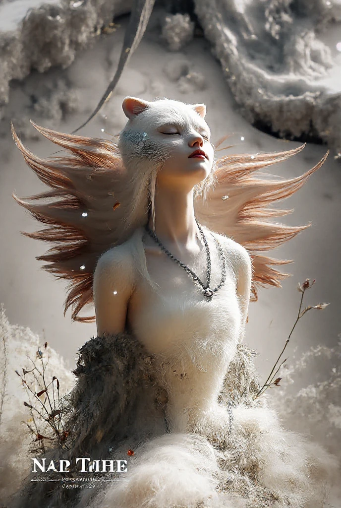 breathtaking masterpiece, best quality, highest quality, highly detailed, exquisite, award winning 8K digital painting of an ethereal and (incredibly beautiful female alien:1.4) with luminescent body parts that shimmer like stardust (lying gracefully on a steep cliff:1.2), casting a watchful gaze over (the galaxy:1.33), (a fluffy creature rests on her shoulder:1.8), intricate details, golden ratio, BaroqueAI, v0id3nergy, by Louis Royo