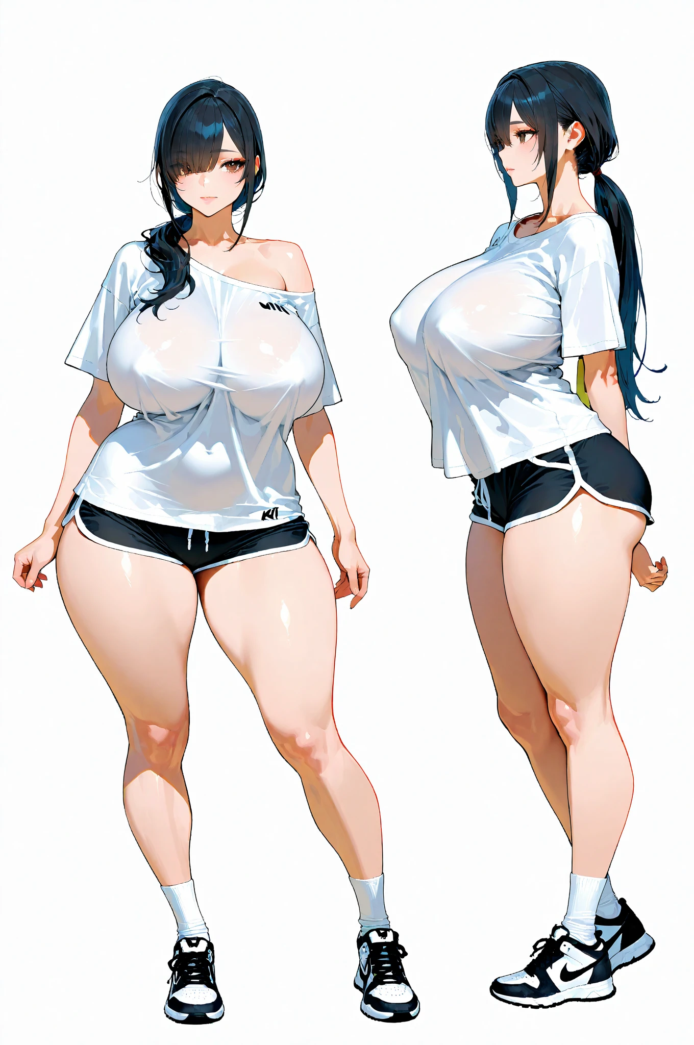 Girl with big breast wearing tight sports bra with angry and shy expression, big thighs, sexy, wearing sports bra, shy, hot, embarrassed, big breast, shy expression, tight sports bra,t, in pain, she is super in pain, dynamic shot, dynamic pose,sweaty, big thighs, horny face, horny, closed eyes, crying, dynamic shot, close up shot, foreshortening shot, she is touching her butt, she is trying hard, she is naked, she is holding her pee, she is wet, big butt, she is holding pillow hard, she is giving birth, long hair, black hair, bangs, no mouth, naked, standing up, sperate leg