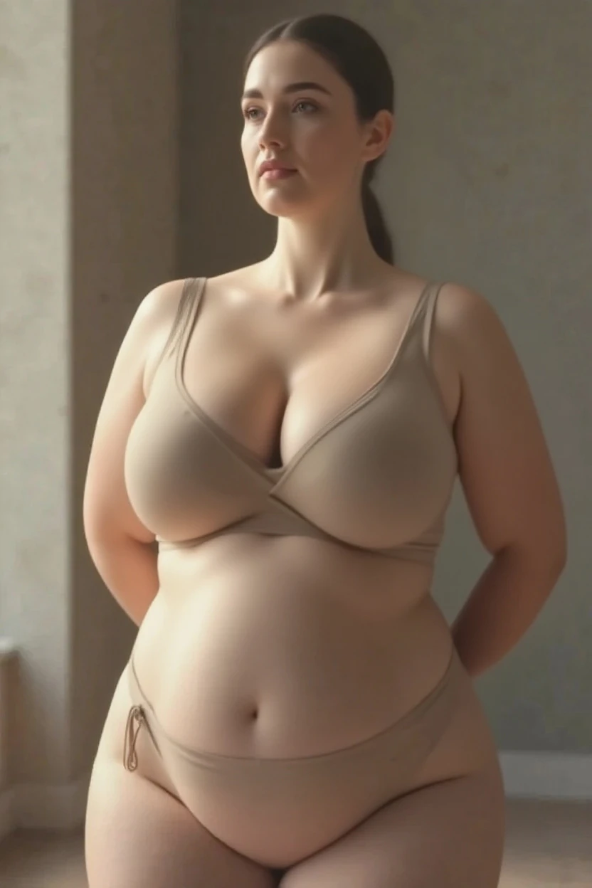 mature woman, older woman, aged, glasses, ponytail, voluptuous, curvy, chubby, very wide hips, thick thighs, slim waist