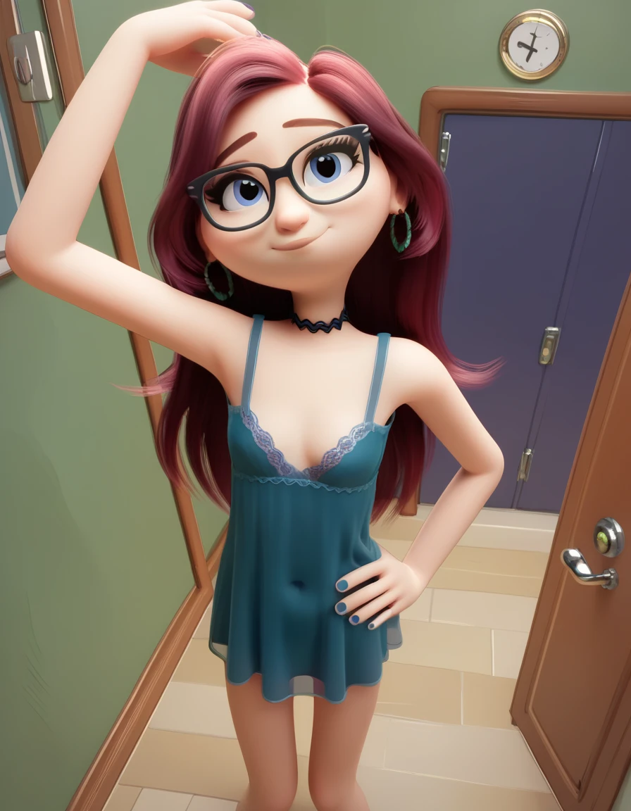 masterpiece,best quality, pixar, full body, skinny body, tiny hips, flat torso, 1girl, solo, looking at viewer, long black hair, smile, shy, sfw, sitting, spread legs, nude body, pussy, sexy, ass, front view, wet skin, anus, pussy juice