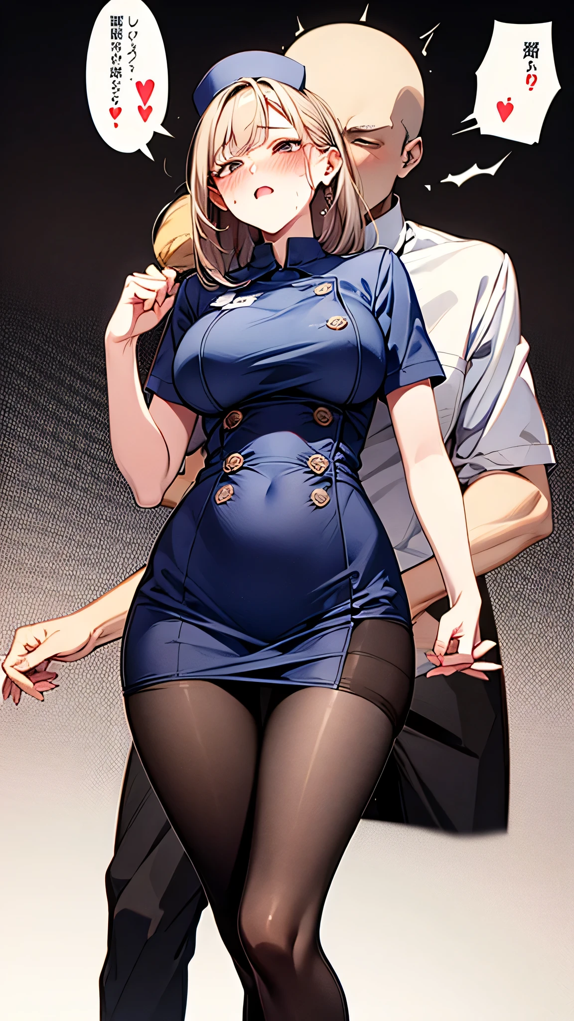 tmasterpiece, Best quality at best, Perfect anatomy,1girll,high-heels, lacepantyhose, looking at me with her back, Large breasts,Do not wear outerwear
