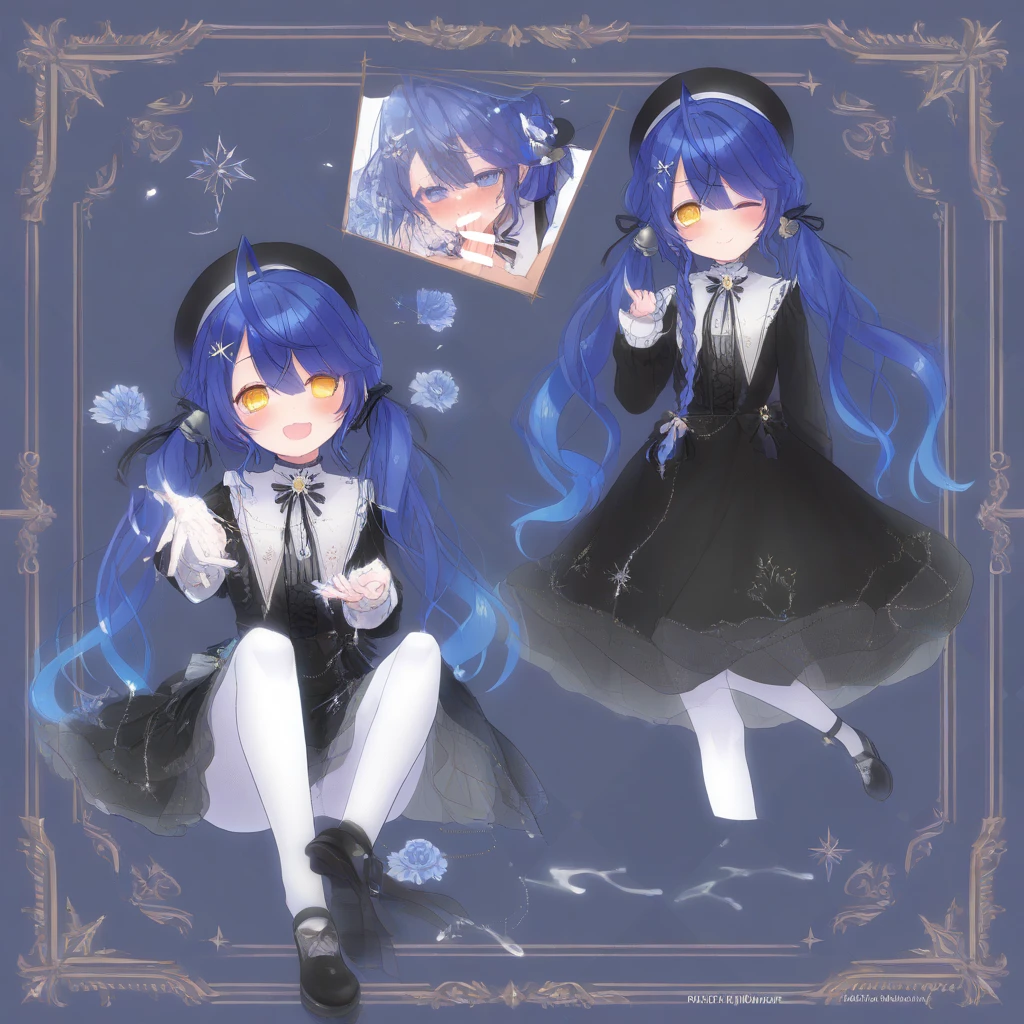 ammykkr Christmas, Amamiya Kokoro, bell, beret, black dress, black shoes, black hat, black ribbon, blue hair, blush, bow, braids, dress, feather ornament, flower, hair accessory, hair accessory, hat, layered clothing, long hair, long sleeves, neck ribbon, pantyhose, ribbon, white pantyhose, Blowjob POV ,Cum splashing, hd5、tnsk,nsfw,1boy,handjob,cum, panel layout