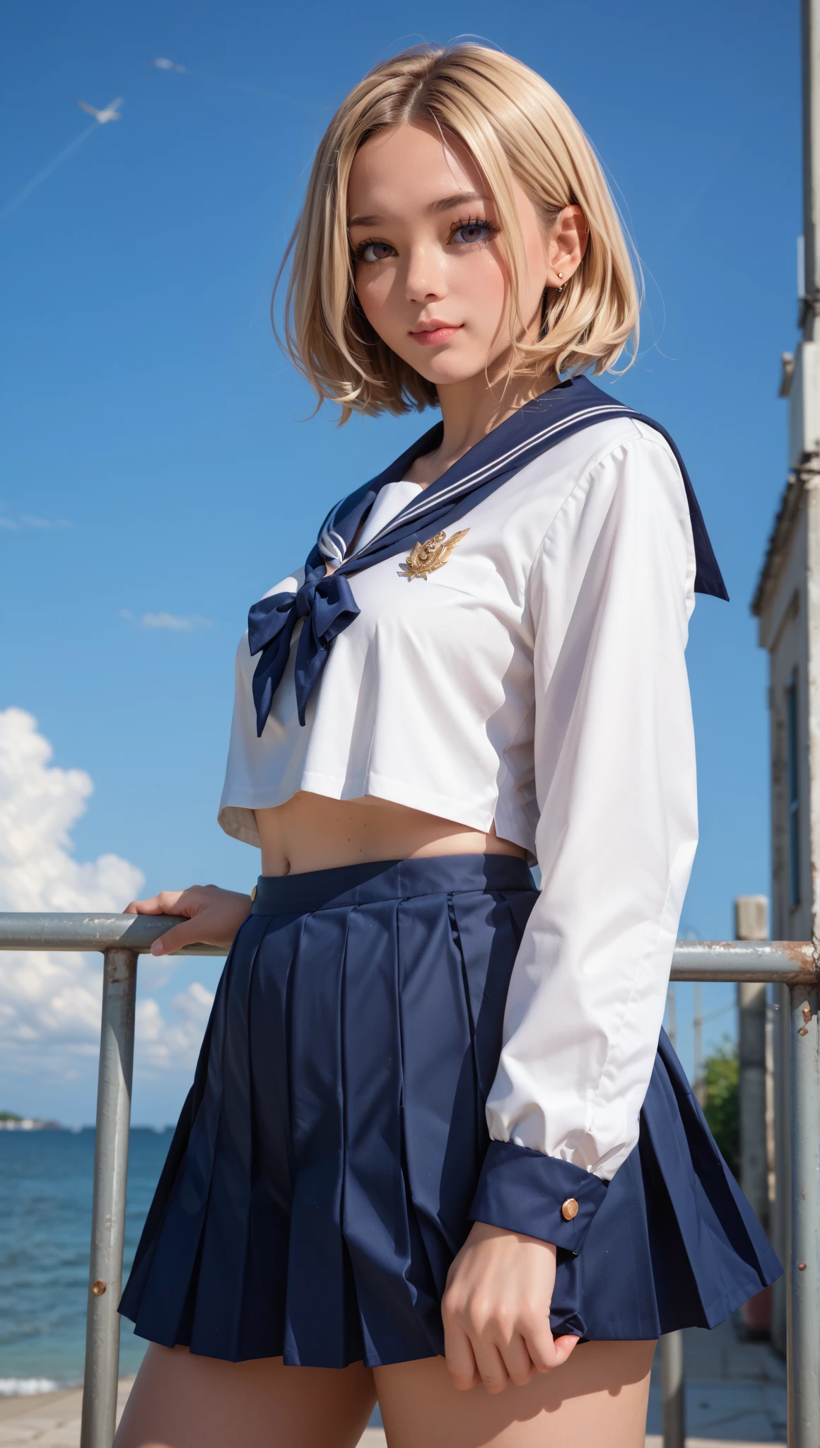1girl, idol, close-up,photo, film, depth of field, model, looking at viewer,(((NSFW))),(((pussy))),crack,(((no panties))),exposed pussy,outdoors,(((visible pussy))),bare pussy,(((short hair)))(((no pubic hair))),standing,(((from front))),light smile,(((a big wind day))),(((street))),(((city))),thin thighs,(((serafuku))),lift skirt,(((blow skirt in the wind))),(((loli))),(((little girl))),petite,(((smallish body))),young,twintails,sailor collar,flat cheset,(((lifted skirt by wind))),(((windy))),(((celft pussy pics))),(((blonde hair))),