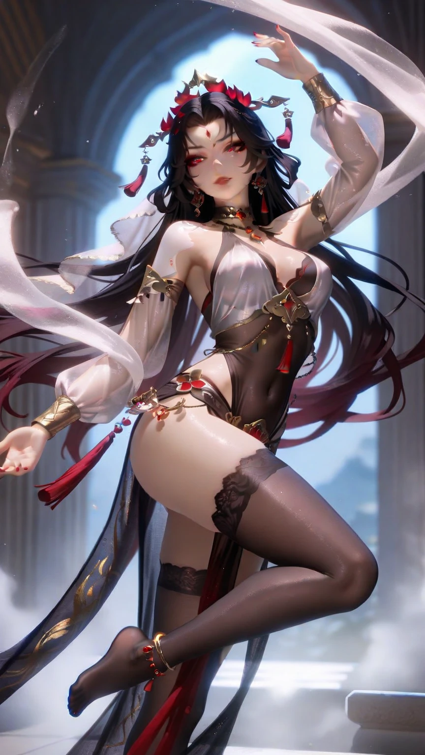 (Masterpiece), (Best Quality), (Super Detailed), (Dirty Hair), (Illustration), (1 Girl) (Long Pink Hair 1.5) (Blue Eyes) (Double Ponytail 2.0), ((((No Shoulders))),Hanfu, (Looking at the Audience, (Interview), (Simple Background), Beautiful and Delicate Eyes, Delicate Beautiful Face, Soaring (High Saturation), (Colorful Glitter), Multi-colored Bubbles, (Glitter), Accent on Face, PerfectNwsjMajic, conservative clothes, Shoulderless, autumn clothes, facing the masses, perfect figure,