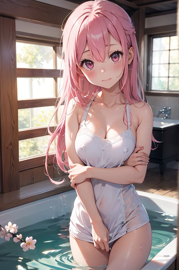 absurd, highres, ultra detailed, (1girl:1.3),
BREAK
, Create a minimalist design, with clean lines, simple shapes, and a focus on composition and balance.
BREAK
, Creates an atmosphere of seduction , (((pink highneck swimsuit))),
BREAK
, Capture an image in low light, with minimal lighting and a focus on the subtle details and atmosphere of the scene.
BREAK
, Create a scene of a girl inside a bathroom sitting on the toilet with her panties down