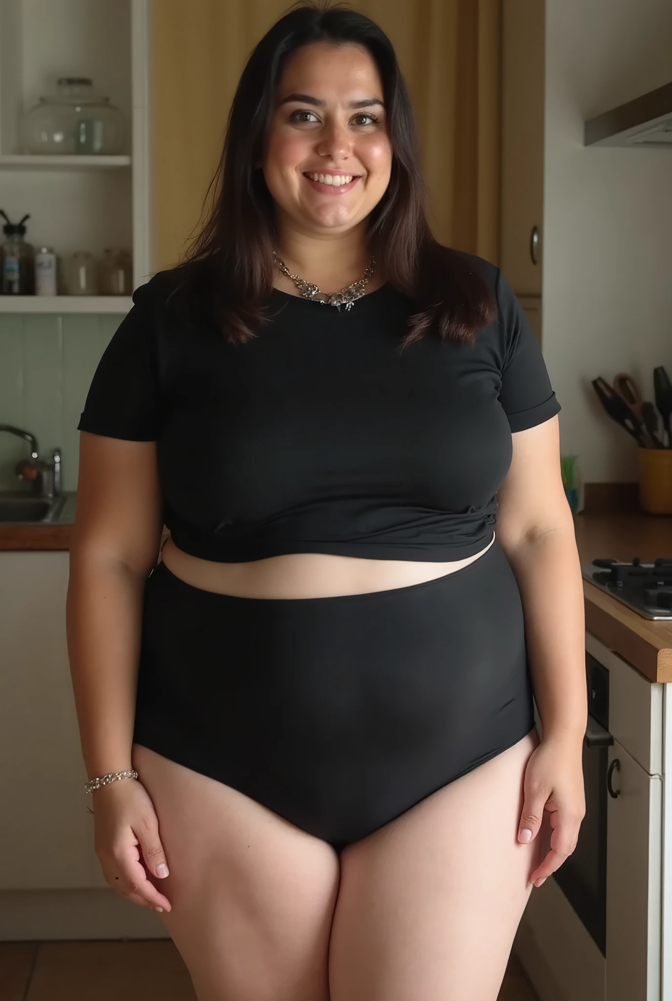 1woman,fullbody,(masterpiece:1.6),photo-realistic,16k,(beautiful 40s japanese plump lady,chubby:1.6),(crowded public restroom:1.5),(black frilled chiffon blouse:1.4),belt,(jeans:1.1),(sandals:1.2),(whimpering:1.5),(panicking:1.5),(crying:1.5),(wetting:1.5),(dripping pee:1.4),(peeing:1.3),(pee puddle:1.1),(brown straight long hair:1.4),black eyes,(heavy makeup:1.5)