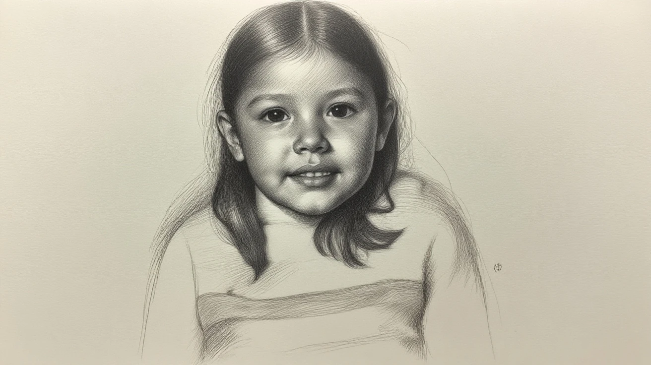 Charcoal Sketch, Chubby,Cute little girl image, Rich dynamic poses,Clear and bright big eyes,Clear line art,expressive lines,Performed in an expressive sketch style, incubation, Black and white sketch, Hand Painted, Charcoal Sketch, .