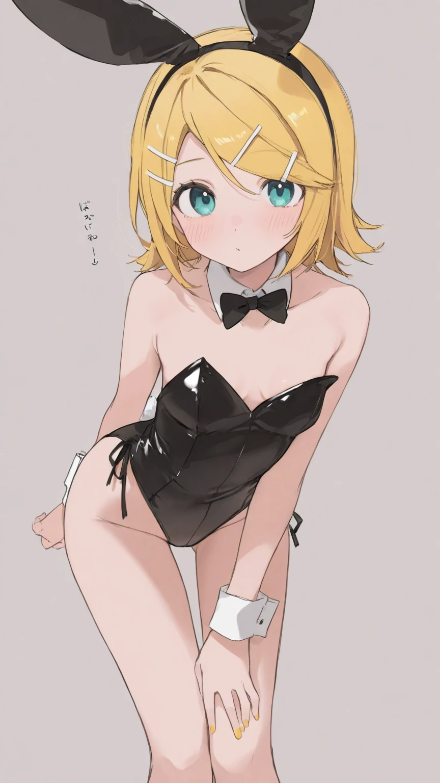 1girl, blonde hair, transparent strapless leotard, loli, small breasts